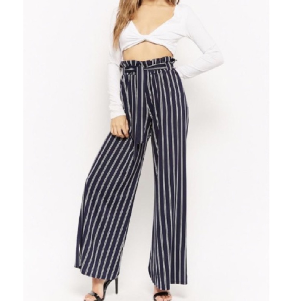 Forever21 Striped Palazzo Pants
